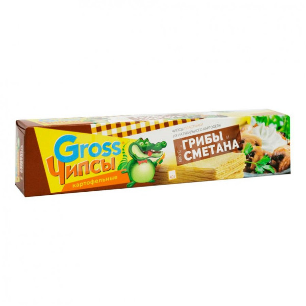 Купить Чипсы "Gross" грибы/сметана 40гр Купить Чипсы "Gross" грибы/сметана 40гр
