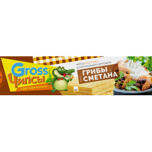 Чипсы "Gross" грибы/сметана 80гр
