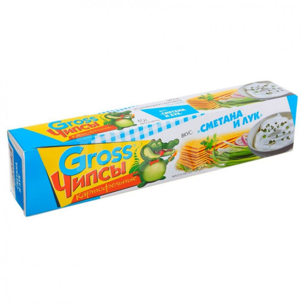 Купить Чипсы "Gross" сметана/лук 40гр Купить Чипсы "Gross" сметана/лук 40гр