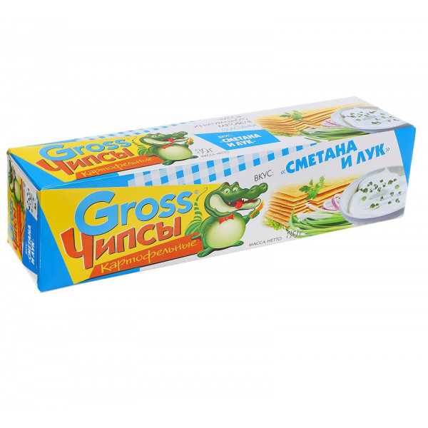 Купить Чипсы "Gross" сметана/лук 80гр Купить Чипсы "Gross" сметана/лук 80гр