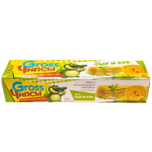 Чипсы "Gross" сыр/лук 80гр