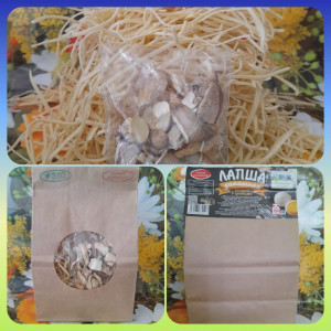 Лапша домашняя с грибами 150 гр.