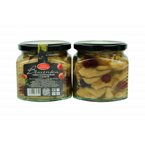 Грибы маринованные с клюквой (вёшенки) 390 гр. стекло 1/6