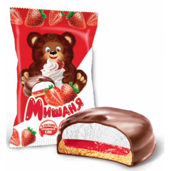 Купить 1376 Десерт "Мишаня" клубника со сливками 1кг Купить 1376 Десерт "Мишаня" клубника со сливками 1кг