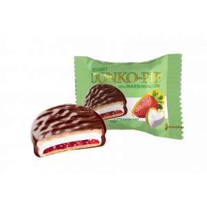 Печенье-сэндвич Dessert DONKO-PIE с маршмеллоу клубничный джем 1,5кг