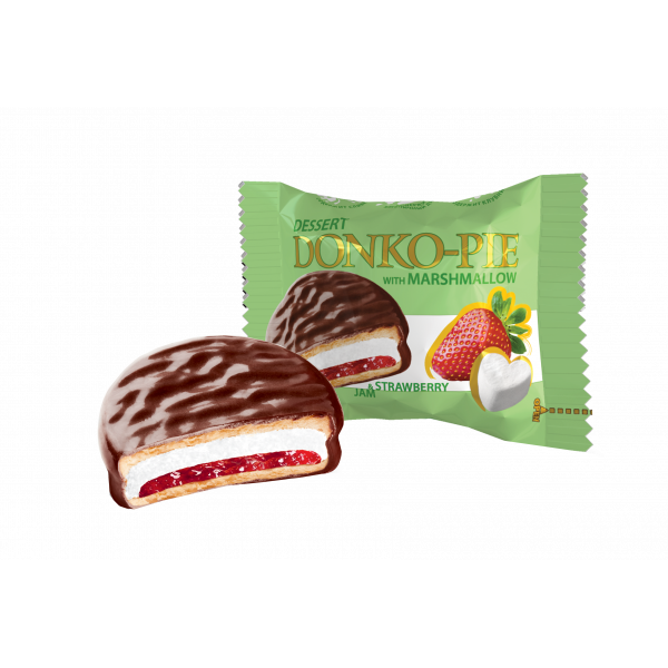 Купить Печенье-сэндвич Dessert DONKO-PIE с маршмеллоу клубничный джем 1,5кг Купить Печенье-сэндвич Dessert DONKO-PIE с маршмеллоу клубничный джем 1,5кг