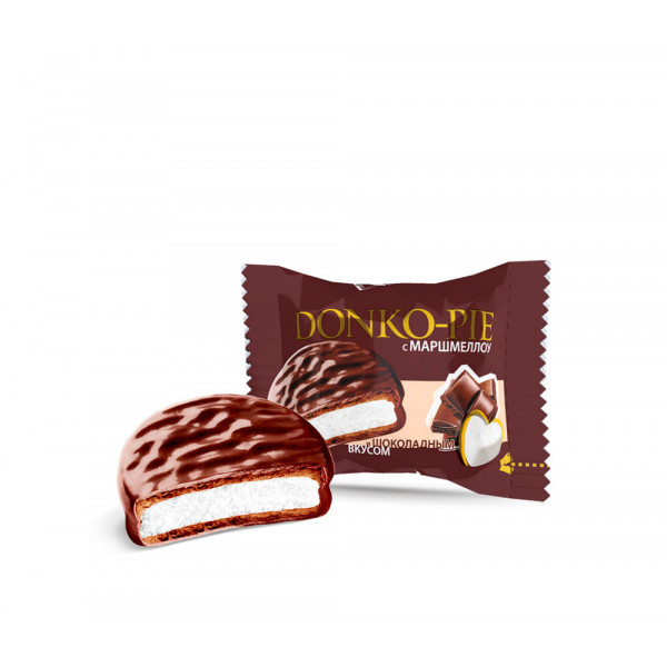 Купить Печенье-сэндвич Dessert DONKO-PIE с маршмеллоу и шоколадным вкусом 1,5кг Купить Печенье-сэндвич Dessert DONKO-PIE с маршмеллоу и шоколадным вкусом 1,5кг