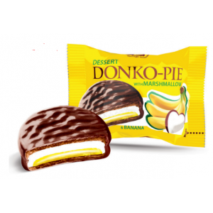 7826 Печенье-сэндвич Dessert DONKO-PIE с маршмеллоу и бананом 1,5кг
