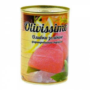 Оливки Оливиссимо 280г*12 тунец жб