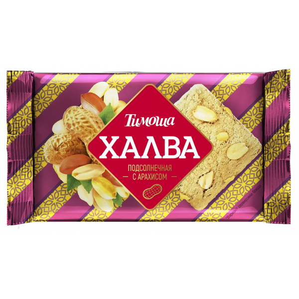 Купить Халва подсолнечная "Тимоша" с арахисом 250гр Купить Халва подсолнечная "Тимоша" с арахисом 250гр