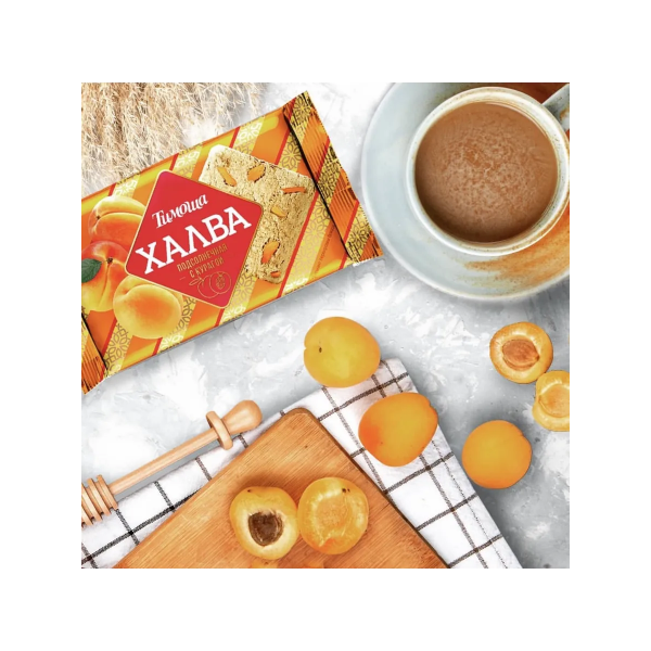 Купить Халва подсолнечная "Тимоша" с курагой 250гр Купить Халва подсолнечная "Тимоша" с курагой 250гр