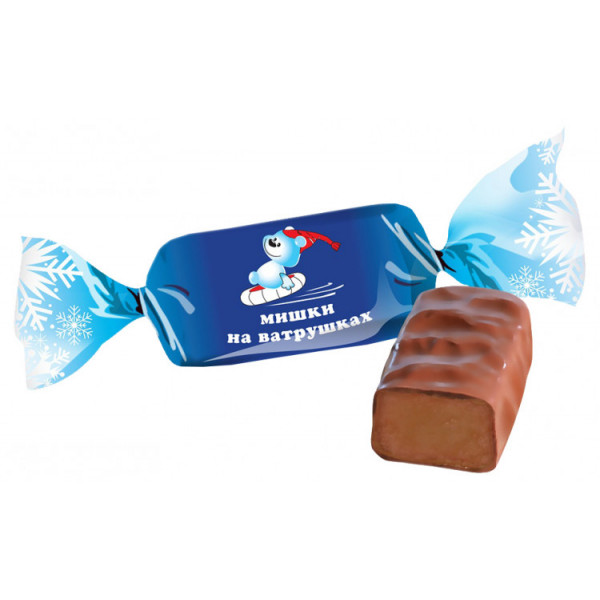 Купить Конфеты глазированные с помадным корпусом "Мишки на ватрушках" с ирисом 1кг Купить Конфеты глазированные с помадным корпусом "Мишки на ватрушках" с ирисом 1кг