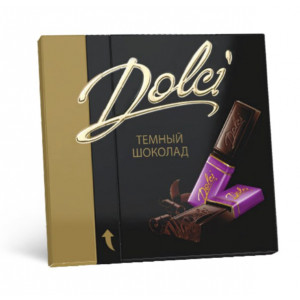 9165 Шоколад "Dolci" темный 40гр 1/44