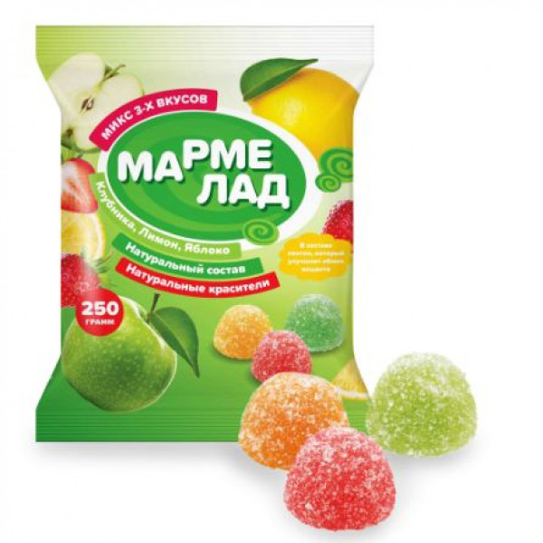 Мармелад "Фруктово-ягодная смесь" (тропик) 350 гр./15 шт Мармелад "Фруктово-ягодная смесь" (тропик) 350 гр./15 шт