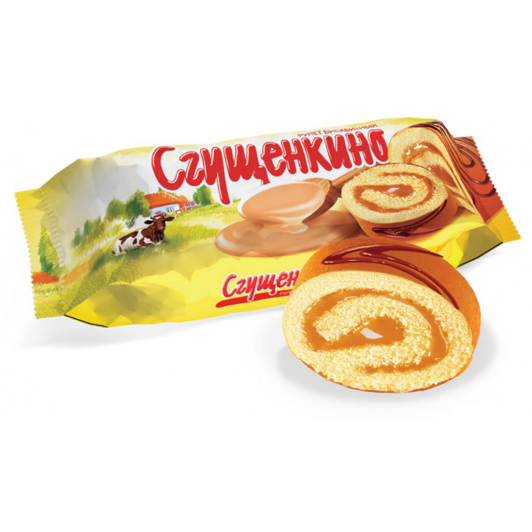 Купить 6955 Рулет бисквитный "Сгущенкино" 160гр/12 Купить 6955 Рулет бисквитный "Сгущенкино" 160гр/12