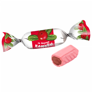 Карамель с фруктово-ягодной начинкой Ягодная Поляна со вкусом клюквы 1кг