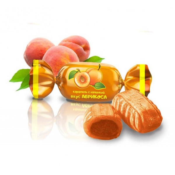 Карамель с фруктово-ягодной начинкой "Абрикос" 250 гр./16 шт Карамель с фруктово-ягодной начинкой "Абрикос" 250 гр./16 шт