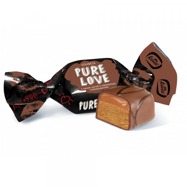 Купить Конфеты Pure Love какао нуга 500гр Купить Конфеты Pure Love какао нуга 500гр