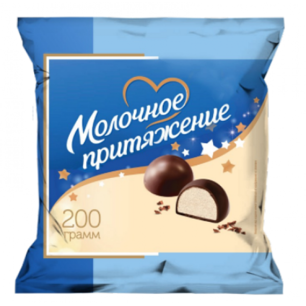 Конфеты глазир.кондит.глазурью "Молочное притяжение" 200 гр./12 шт Конфеты глазир.кондит.глазурью "Молочное притяжение" 200 гр./12 шт