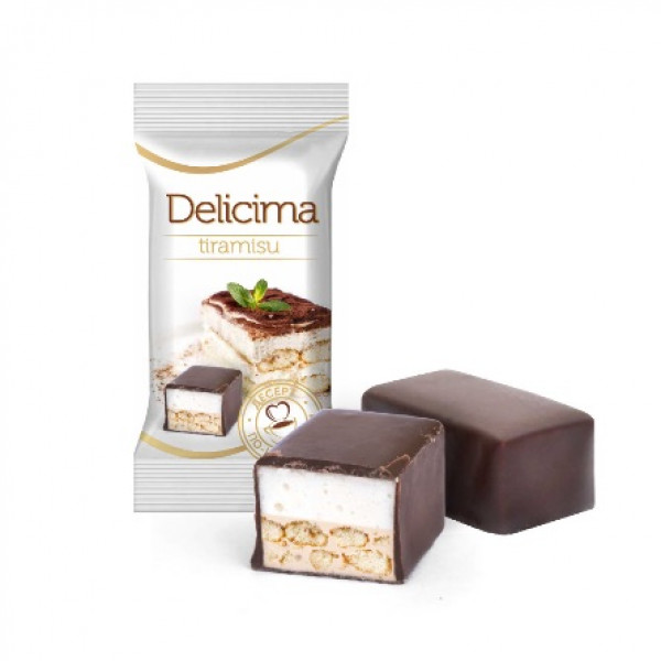 Конфеты глазир.комбинированные "Десерт Delicima Тирамису" 500 гр./6 шт Конфеты глазир.комбинированные "Десерт Delicima Тирамису" 500 гр./6 шт