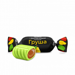 Карамель с фруктово-ягодной начинкой Груша 1кг