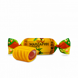 Карамель с фруктово-ягодной начинкой Мандарин 1кг