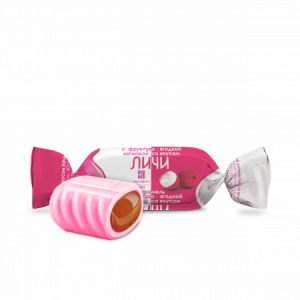 Карамель с фруктово-ягодной начинкой со вкусом Личи 1кг/8