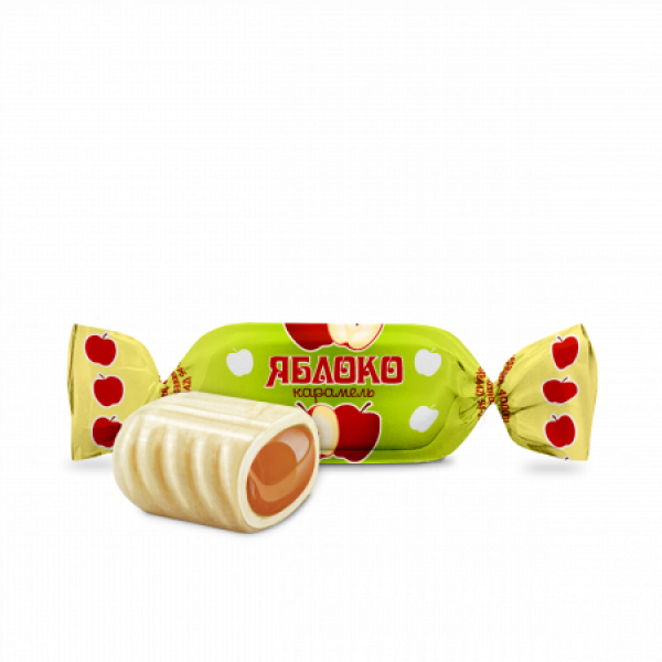 Купить Карамель с фруктово-ягодной начинкой Яблоко 1кг/8 Купить Карамель с фруктово-ягодной начинкой Яблоко 1кг/8