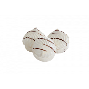 Зефир "Ванильный декорированный темной глазурью" 0,7кг