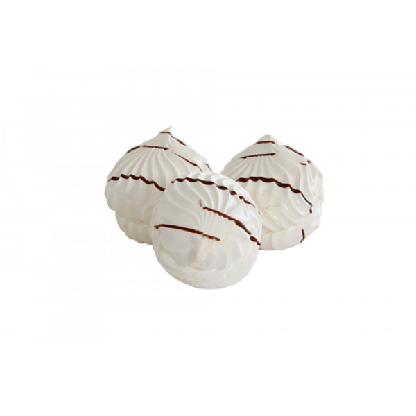 Купить Зефир "Ванильный декорированный темной глазурью" 0,7кг Купить Зефир "Ванильный декорированный темной глазурью" 0,7кг