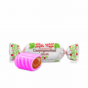 Карамель Смородиновый лист с фруктово-ягодной начинкой 1кг