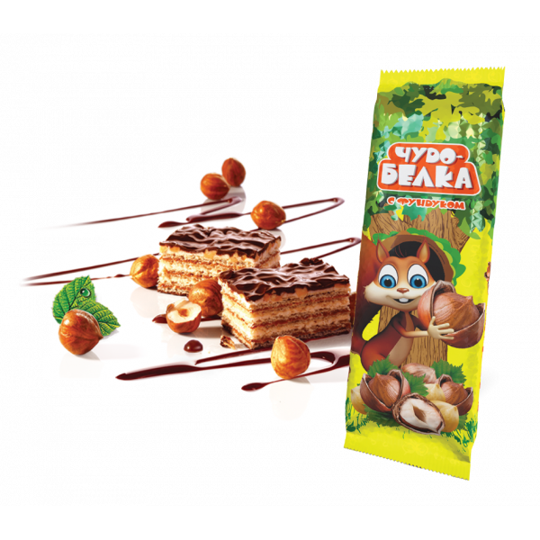 Купить Торт вафельный "Чудо-Белка" с фундуком 210гр Купить Торт вафельный "Чудо-Белка" с фундуком 210гр