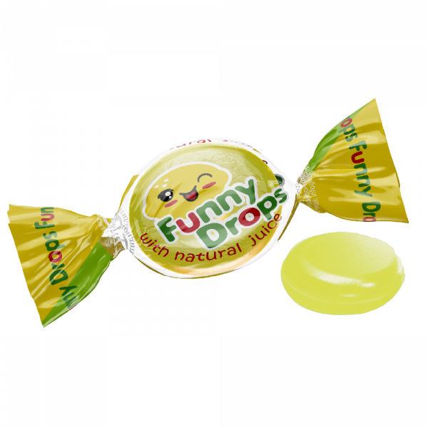 Купить L155 Карамель с жел нач Funny Drops со вусом лимона 1кг/5 Купить L155 Карамель с жел нач Funny Drops со вусом лимона 1кг/5