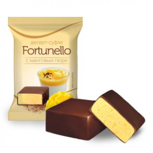 Конфеты в шок.глазури "Fortunello" суфле с манговым пюре 1 кг/4 шт