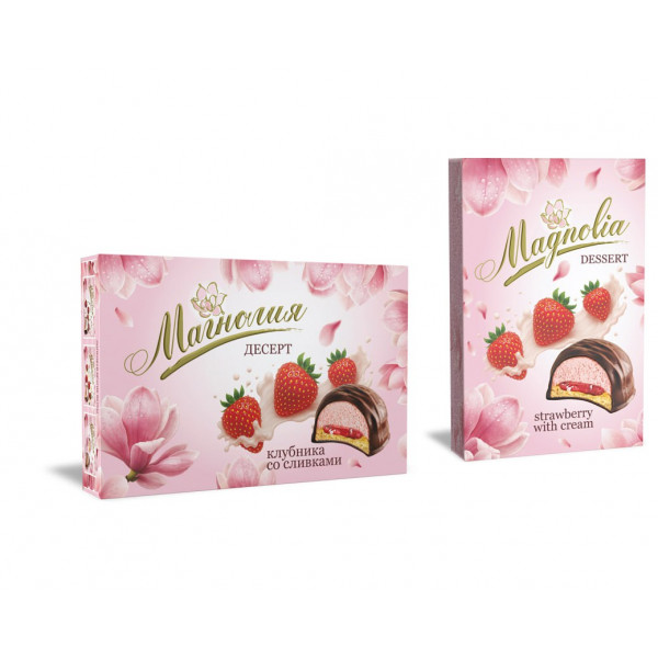 Купить 52021 Десерт "Магнолия" клубника со сливками" 175 гр./12 шт Купить 52021 Десерт "Магнолия" клубника со сливками" 175 гр./12 шт