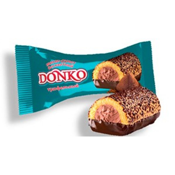 Купить Мини-рулет бисквитный "DonKo" трюфельный 2,1кг Купить Мини-рулет бисквитный "DonKo" трюфельный 2,1кг