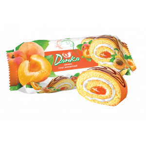 Рулет бисквитный "ДонКо" абрикос 160гр