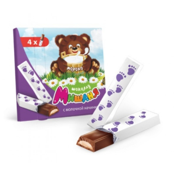 Купить Шоколад "Мишаня" с молочной начинкой 45гр Купить Шоколад "Мишаня" с молочной начинкой 45гр
