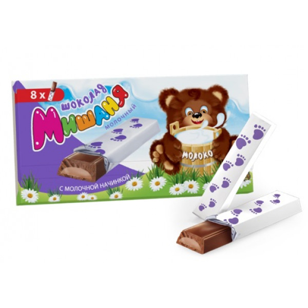 Купить Шоколад "Мишаня" с молочной начинкой 90гр Купить Шоколад "Мишаня" с молочной начинкой 90гр